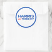 Sticker Rond Kamala Harris pour le président (Sac)