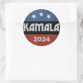 Sticker Rond Kamala Harris pour le président 2024 (Sac)