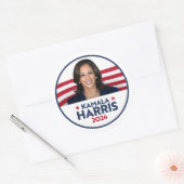 Sticker Rond Kamala Harris pour le président 2024 (Enveloppe)