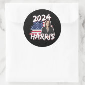 Sticker Rond Kamala Harris pour l'élection présidentielle améri (Sac)