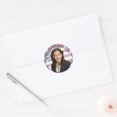 Sticker Rond Kamala Harris pour l'élection présidentielle de 20 (Enveloppe)