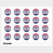 Sticker Rond Kamala Harris Pour Président 2024 Président (Feuille)