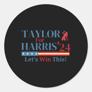 Sticker Rond Kamala Harris Première femme Présidente 2024