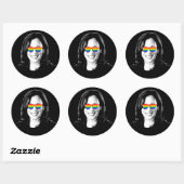 Sticker Rond Kamala Harris Pride (Feuille)