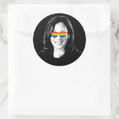 Sticker Rond Kamala Harris Pride (Sac)