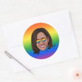 Sticker Rond Kamala Harris Pride (Enveloppe)