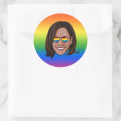 Sticker Rond Kamala Harris Pride (Sac)