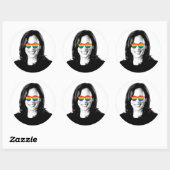 Sticker Rond Kamala Harris Pride (Feuille)
