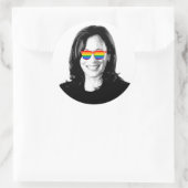 Sticker Rond Kamala Harris Pride (Sac)
