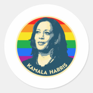 STICKER ROND KAMALA HARRIS PRIDE BADGE
