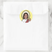 Sticker Rond Kamala Harris prière et portrait de la paix (Sac)