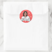 Sticker Rond Kamala Harris Saint Valentin (Sac)