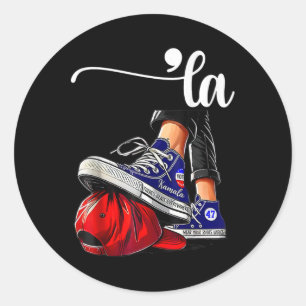 Sticker Rond Kamala Harris talons Haut Sur Le Casquette Rouge M