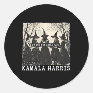 Sticker Rond Kamala Harris Tim Wheimer Witch