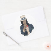 Sticker Rond Kamala Harris veut que vous votiez (Enveloppe)