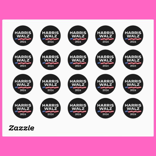 Sticker Rond Kamala Harris Walz 2024