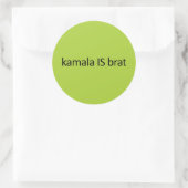 Sticker Rond kamala IS brat (Sac)