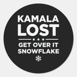 Sticker Rond Kamala Perdue S'En Sortir Feu De Neige - Trump Gag