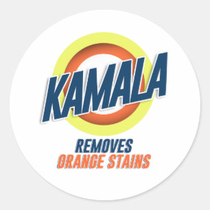 Sticker Rond Kamala supprime les rideaux orange