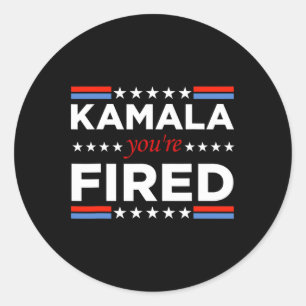 Sticker Rond Kamala Vous êtes fired drôle
