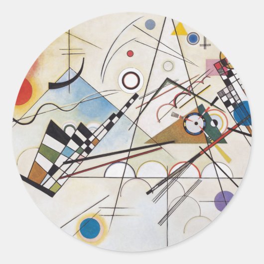 Sticker Rond Kandinsky 1923/composition viii/pixdecines (Devant)