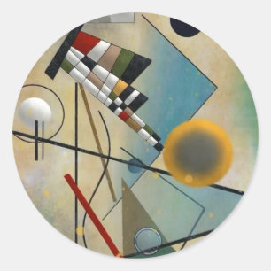 Sticker Rond Kandinsky Composition Peinture Abstraite