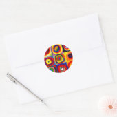 Sticker Rond Kandinsky Farbstudie Quadrates Cercles Art (Enveloppe)