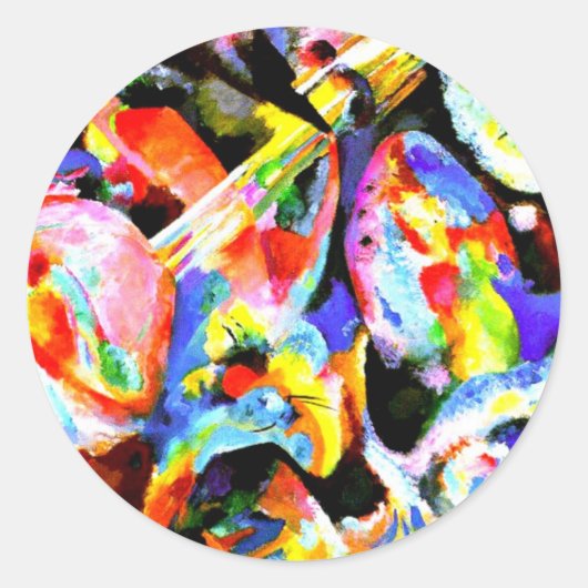 Sticker Rond Kandinsky - Improvisation Inondation (Devant)