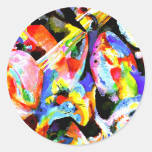 Sticker Rond Kandinsky - Inondation Improvisation