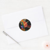 Sticker Rond Kandinsky - Interprétation Abstraite (Enveloppe)