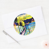 Sticker Rond Kandinsky - Paysage hivernal (Enveloppe)