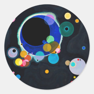 Sticker Rond Kandinsky Plusieurs Cercles Artwork
