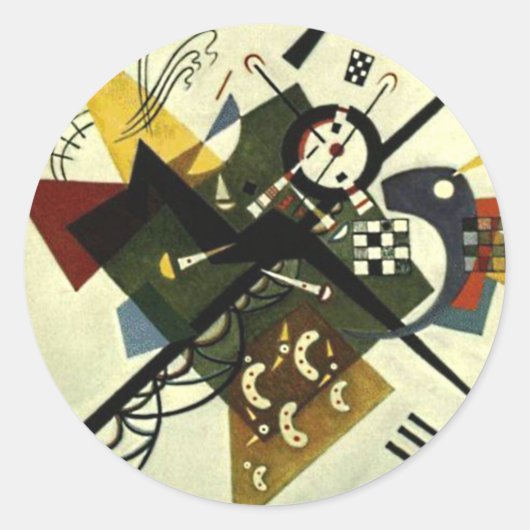 Sticker Rond Kandinsky Sur White II (Devant)