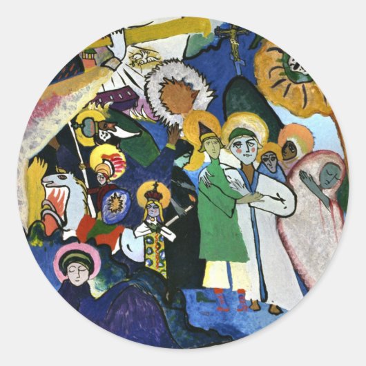 Sticker Rond Kandinsky - Toussaint Jour I, (Devant)