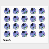Sticker Rond Kandinsky - Violet Vert (Feuille)