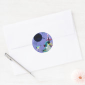 Sticker Rond Kandinsky - Violet Vert (Enveloppe)