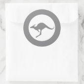 Sticker Rond Kangaroo Roundel Subduit (Sac)