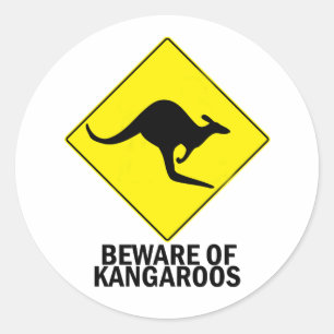 Sticker Rond Kangaroos
