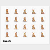 Sticker Rond Kangourou Bijou (Feuille)