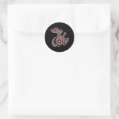 Sticker Rond kangourou sauteur mignon (Sac)