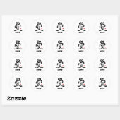 Sticker Rond kanji for "love" (Feuille)