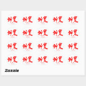 Sticker Rond [Kanji] oeuvre divine (Feuille)