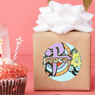 Sticker Rond Kanji pour la Paix Cool de la Hip