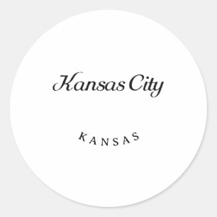 Sticker Rond Kansas City Kansas Police noire