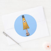 Sticker Rond Karakasa-obake (Fantôme des parapluies) (Enveloppe)