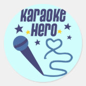 Sticker Rond Karaoke Hero (Devant)