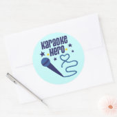 Sticker Rond Karaoke Hero (Enveloppe)