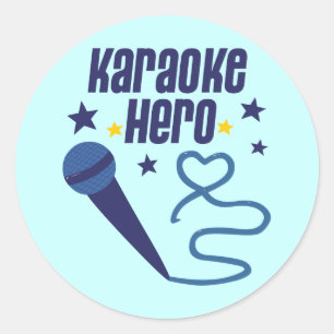 Sticker Rond Karaoke Hero