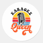 Sticker Rond Karaoke Queen (Devant)