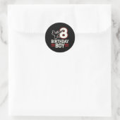 Sticker Rond Karate 8 Birthday Boy (Sac)